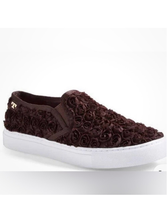 Tory Burch Shoes - Tory Burch Dark Brown Rose Sneakers